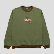 Pass~Port Frog Lure Organic Fleece Sweater - Dark Olive