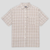 Pass~Port Workers Check Shirt Short-sleeve - Black / Bronze