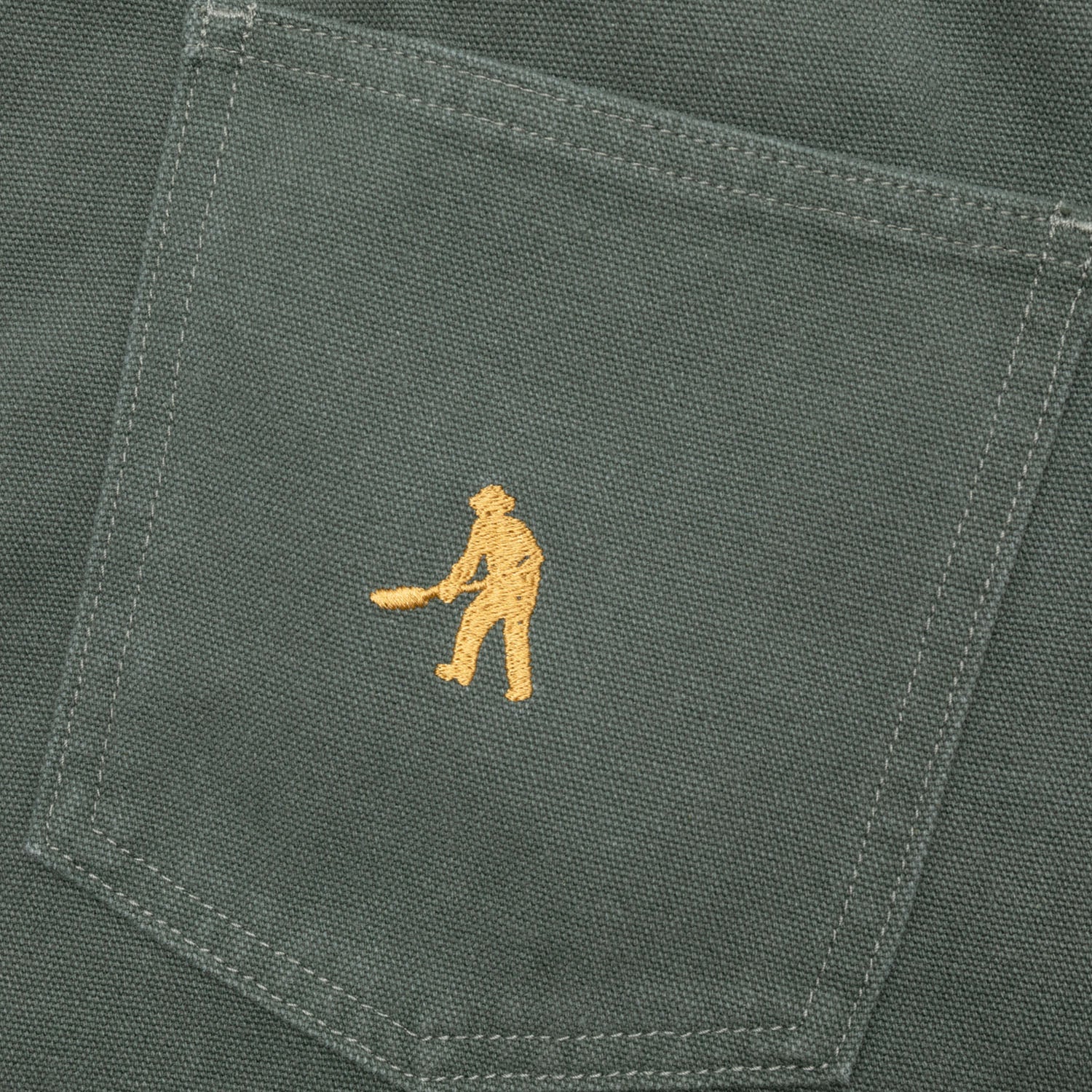 Pass~Port Double Knee Diggers Club Short - Washed Forest Green