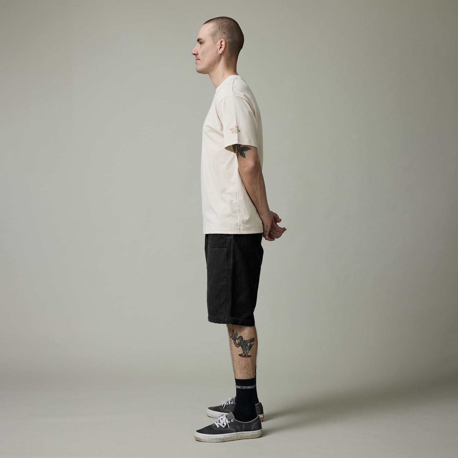 Pass~Port Double Knee Diggers Club Short - Washed Black