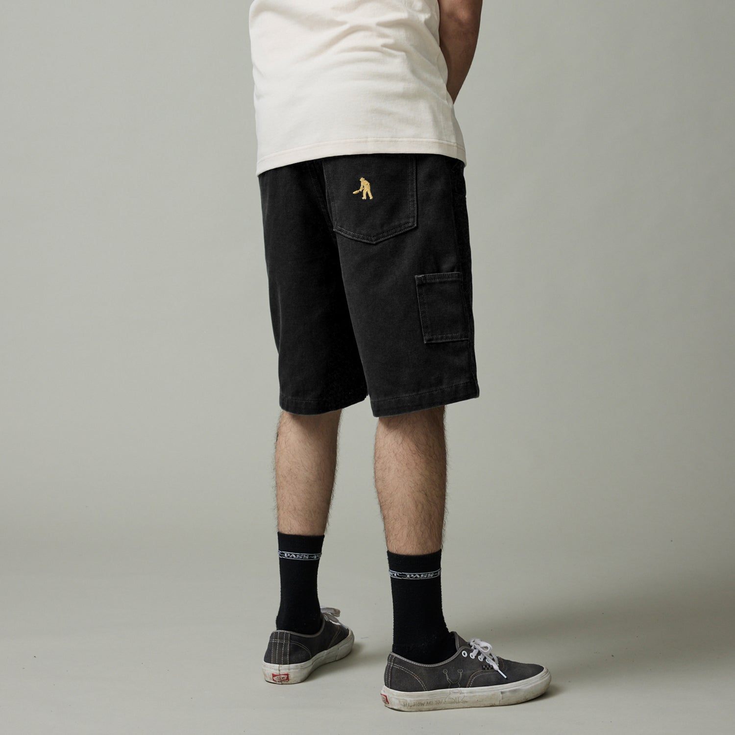 Pass~Port Double Knee Diggers Club Short - Washed Black