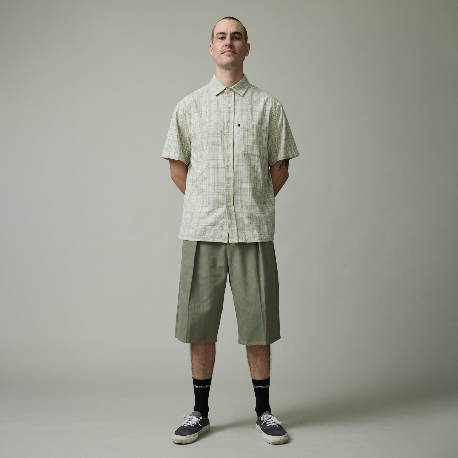 Pass~Port Herringbone Leagues Club Short - Sage