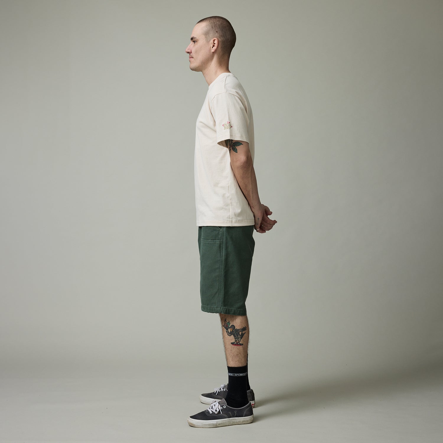 Pass~Port Double Knee Diggers Club Short - Washed Forest Green