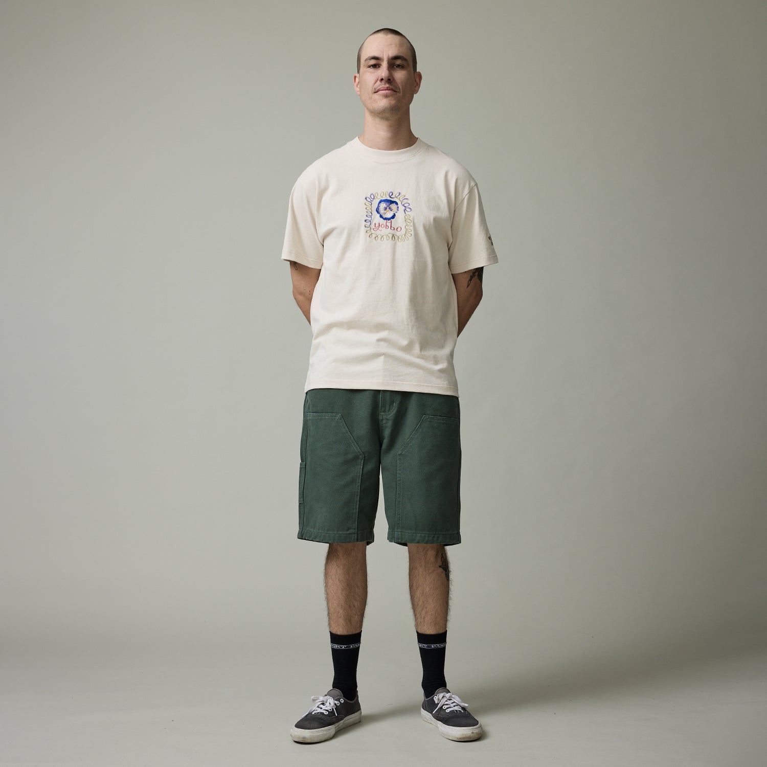 Pass~Port Double Knee Diggers Club Short - Washed Forest Green