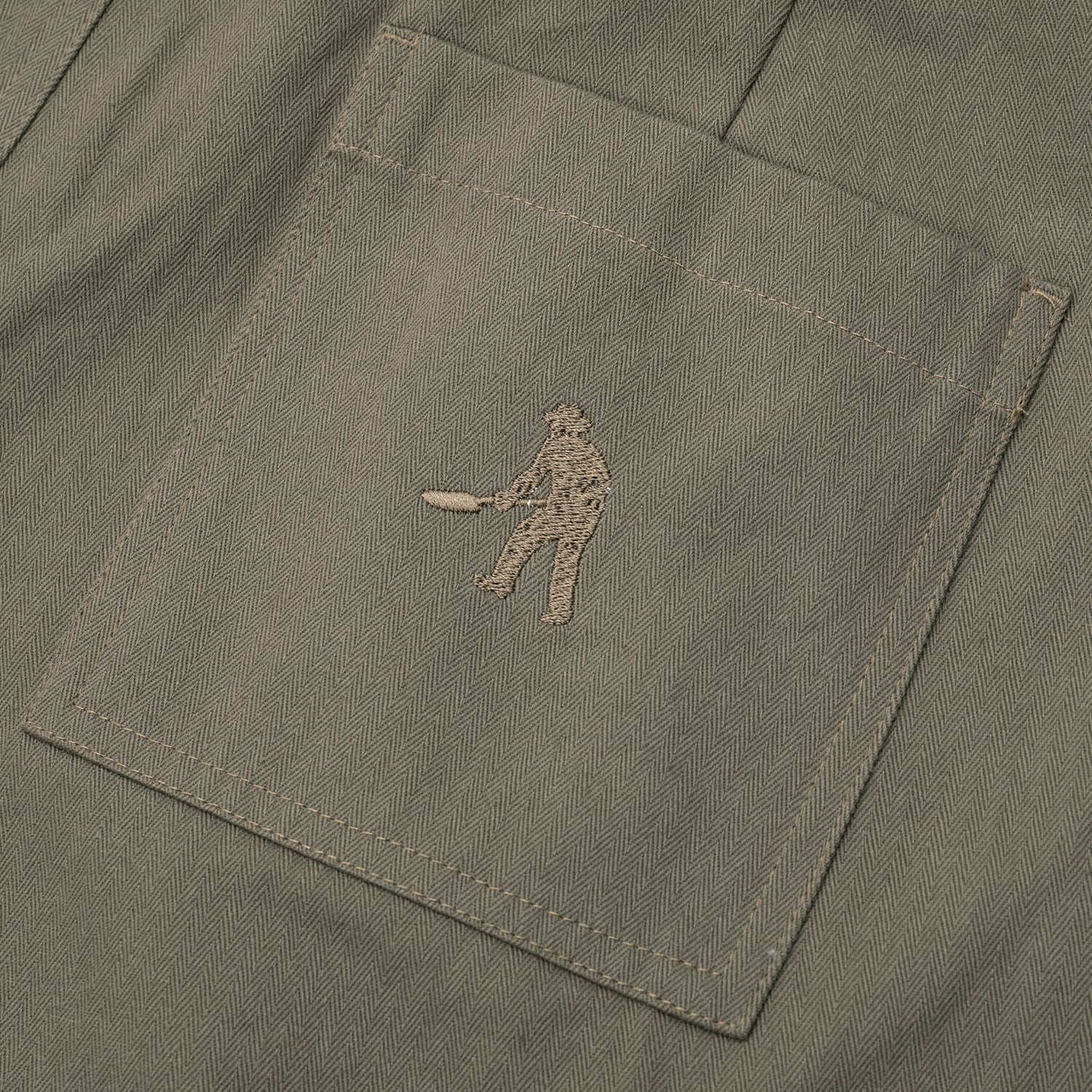 Pass~Port Herringbone Leagues Club Short - Olive