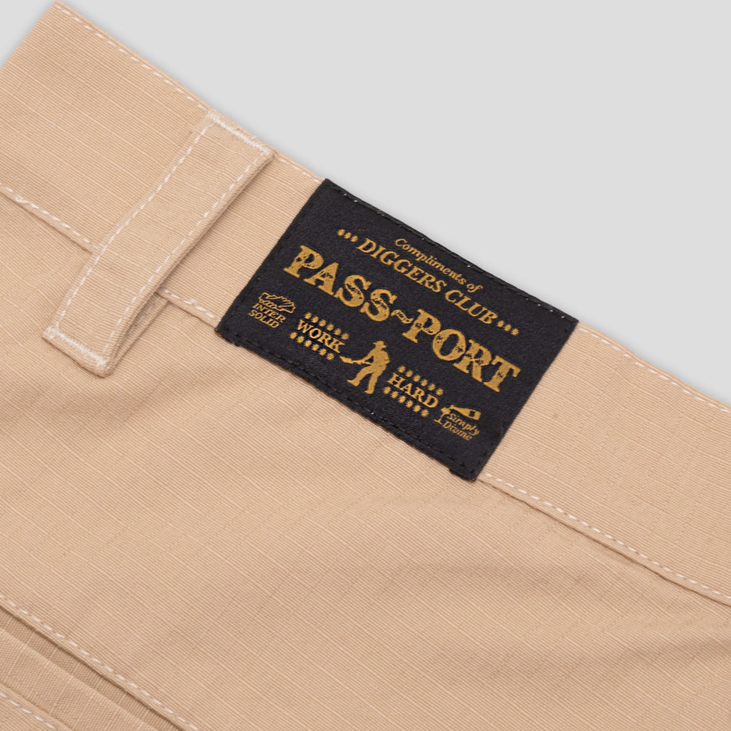 Pass~Port Ripstop Double Knee Diggers Club Short - Khaki