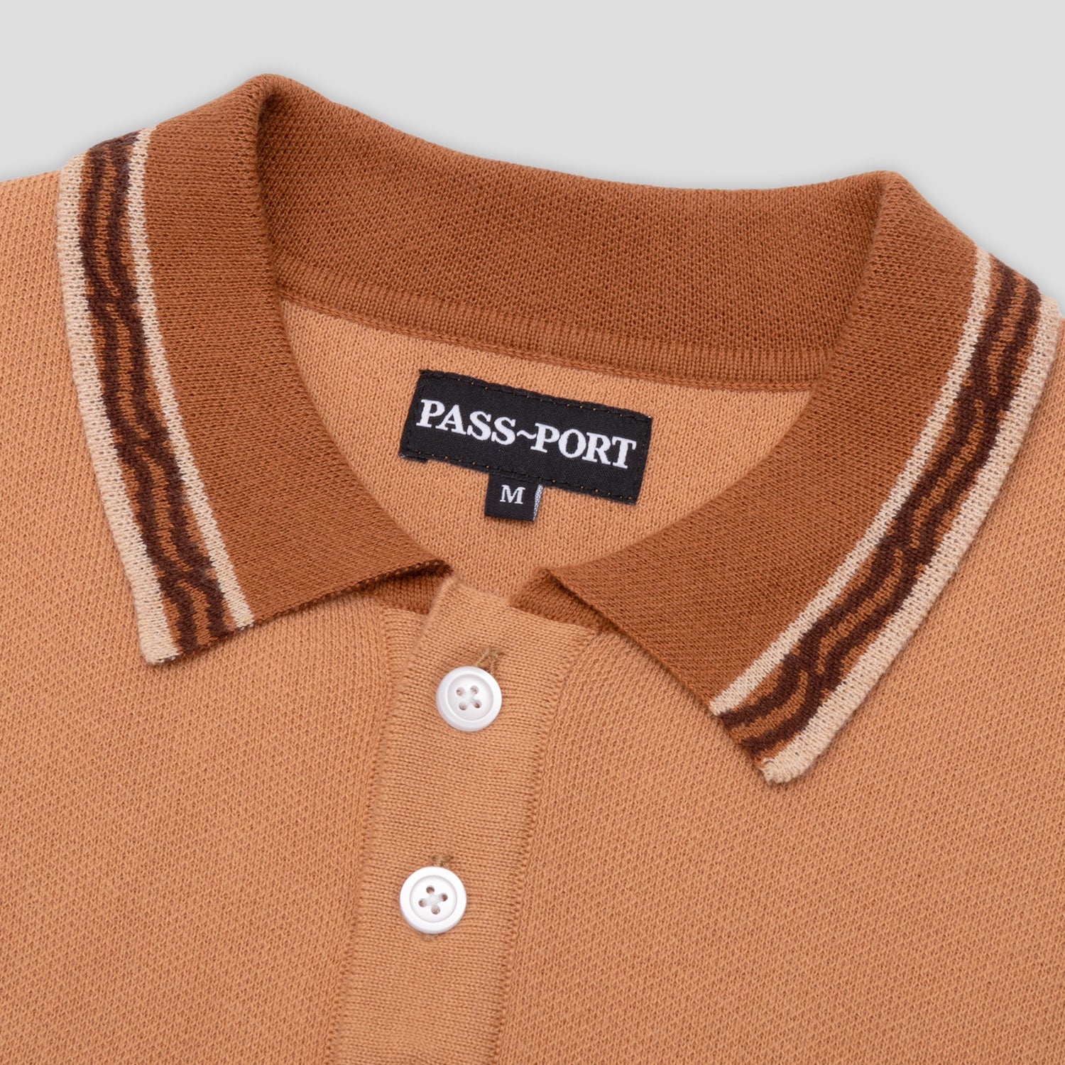 Pass~Port Sunspot Organic Knit Polo - Camel