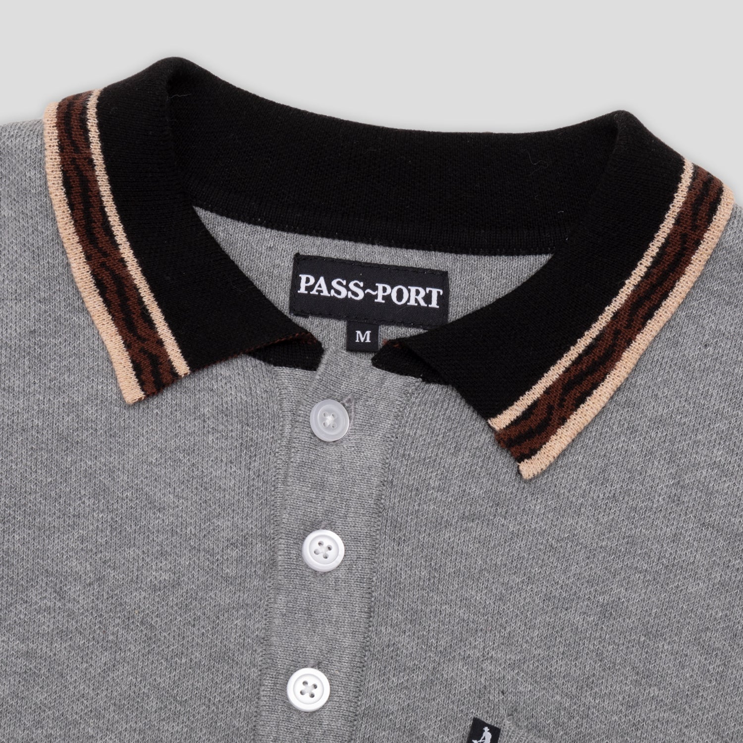 Pass~Port Sunspot Organic Knit Polo - Grey