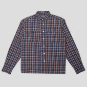 Pass~Port Workers Check Long Sleeve Shirt - Navy