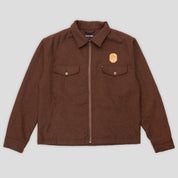 Pass~Port Emblematic Wool Zip Jacket - Brown