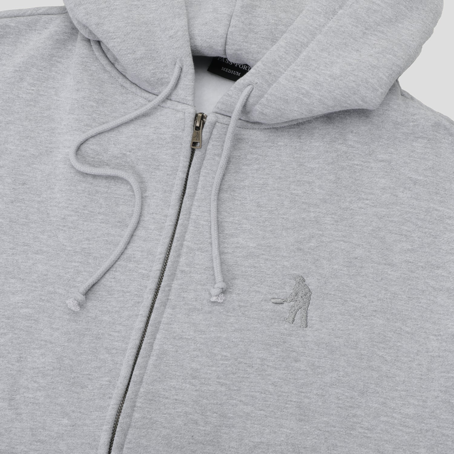 Pass~Port Solid Workers Zip Hood - Ash
