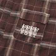 Pass~Port 4 Flowers Flannel Vineyard Shirt - Brown