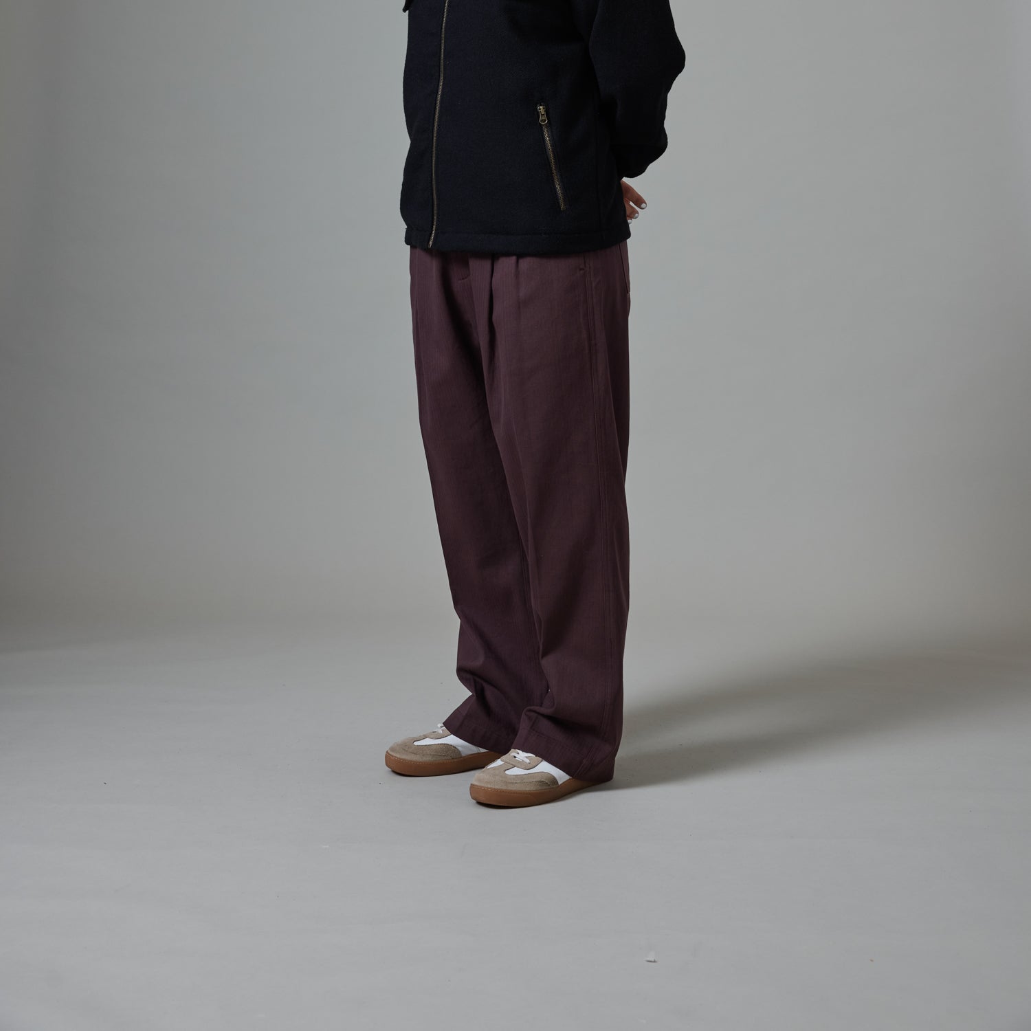 Pass~Port Herringbone Leagues Club Pant - Dark Plum