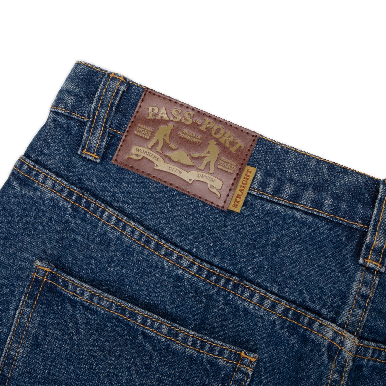 Pass~Port Workers Club Straight Leg Jean - Washed Dark Indigo