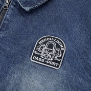 Pass~Port Hercu-Locks Recycled Denim Freight Jacket - Washed Dark Indigo