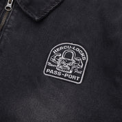 Pass~Port Hercu-Locks Recycled Denim Freight Jacket - Washed Black