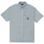Pass~Port Wanderer Workers Short Sleeve Shirt - Ice