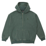 Pass~Port Solid Workers Zip Hood - Washed Forest Green