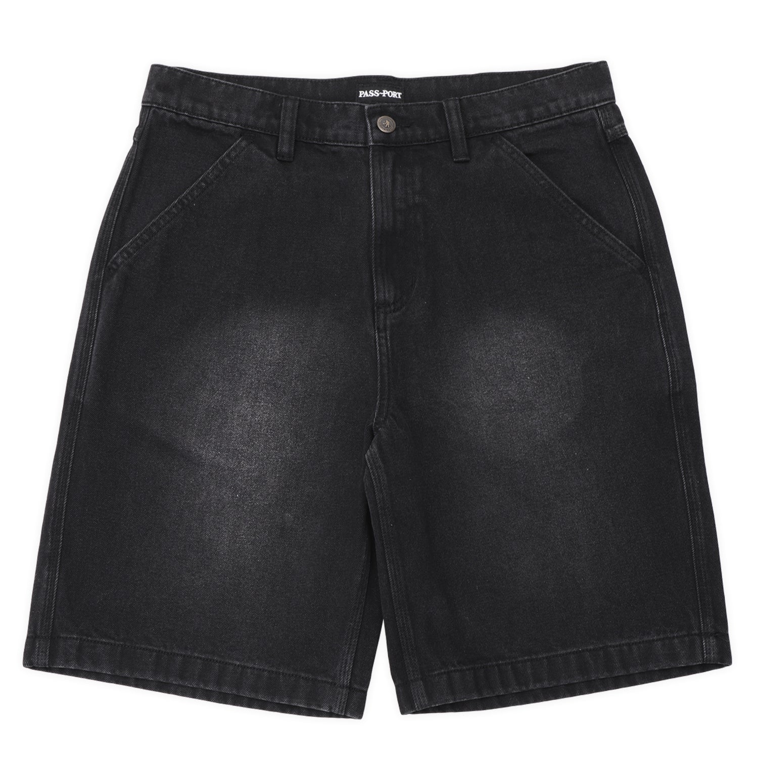 Pass~Port Recycled Cotton Workers Club Denim Short - Washed Black