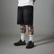 Pass~Port Recycled Cotton Workers Club Denim Short - Washed Black