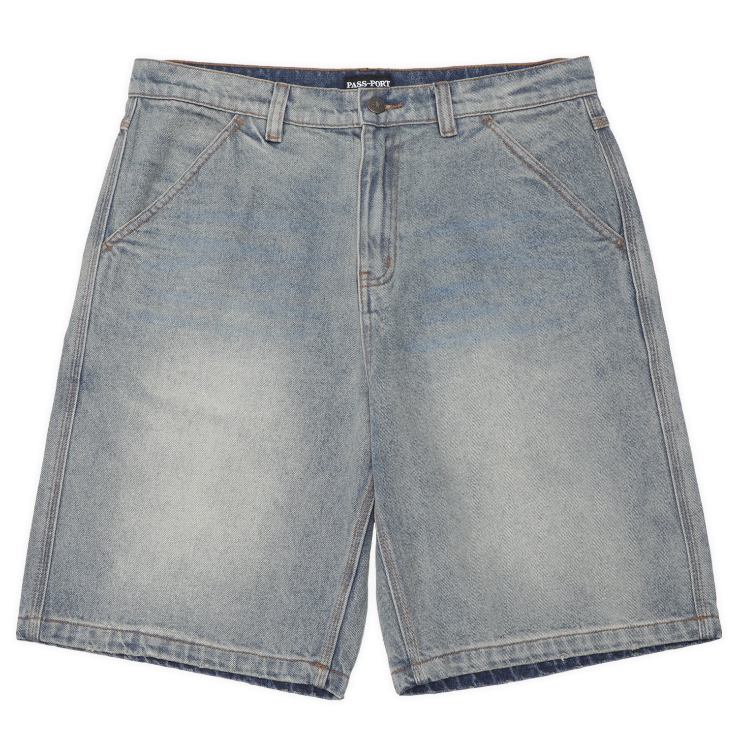 Pass~Port Workers Club Denim Short - Faded Washed Light Indigo