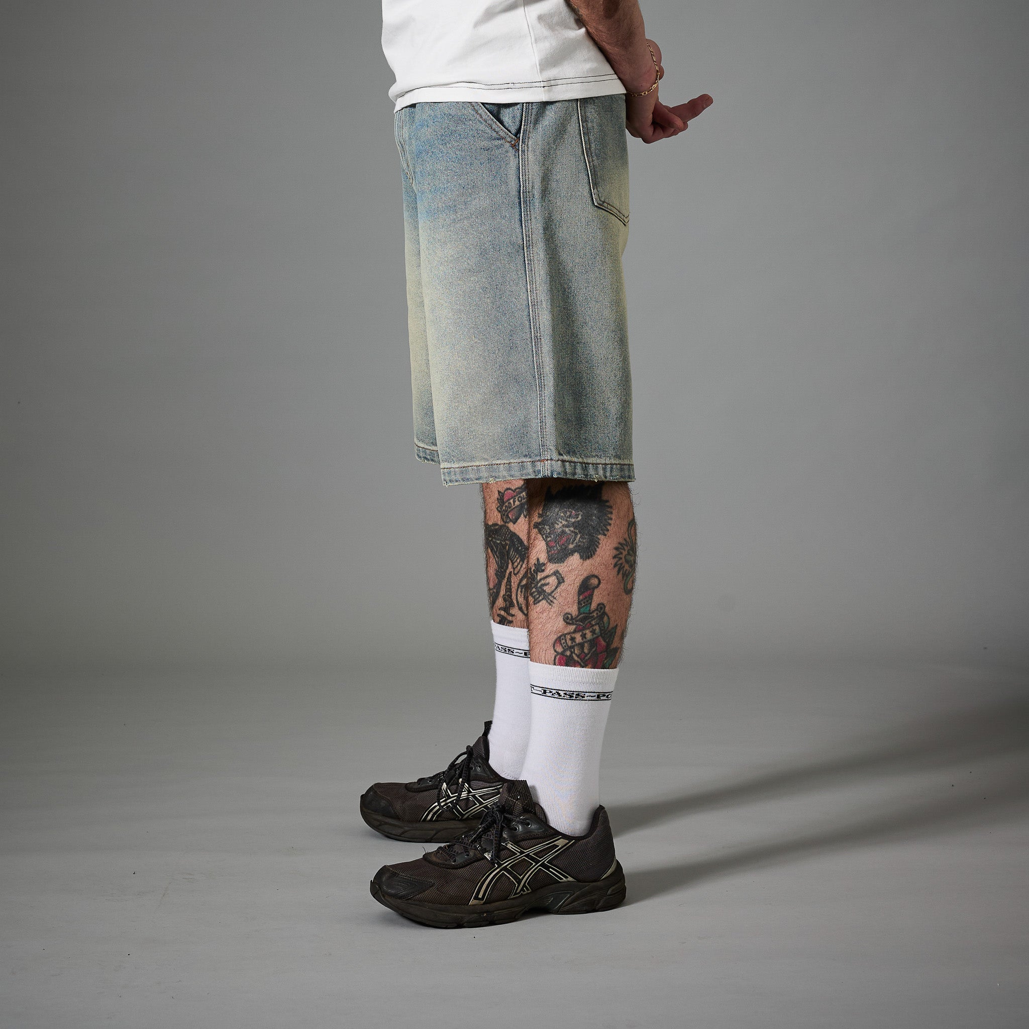 Pass~Port Workers Club Denim Short - Faded Washed Light Indigo
