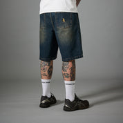 Pass~Port Workers Club Denim Short - Faded Washed Dark Indigo