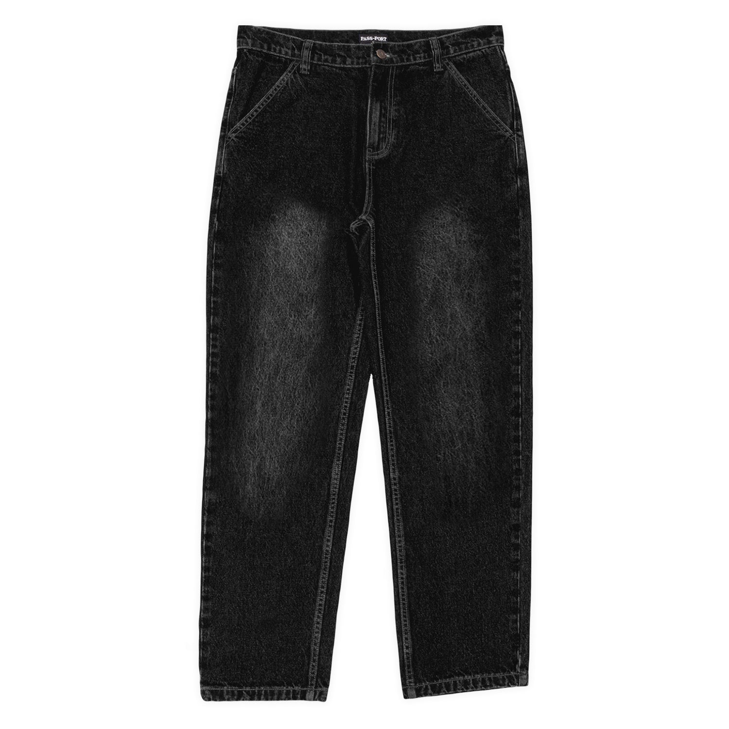 Pass~Port Recycled Cotton Workers Club Straight Jean - Washed Black