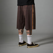 Pass~Port Herringbone Leagues Club Stripe Short - Dark Brown