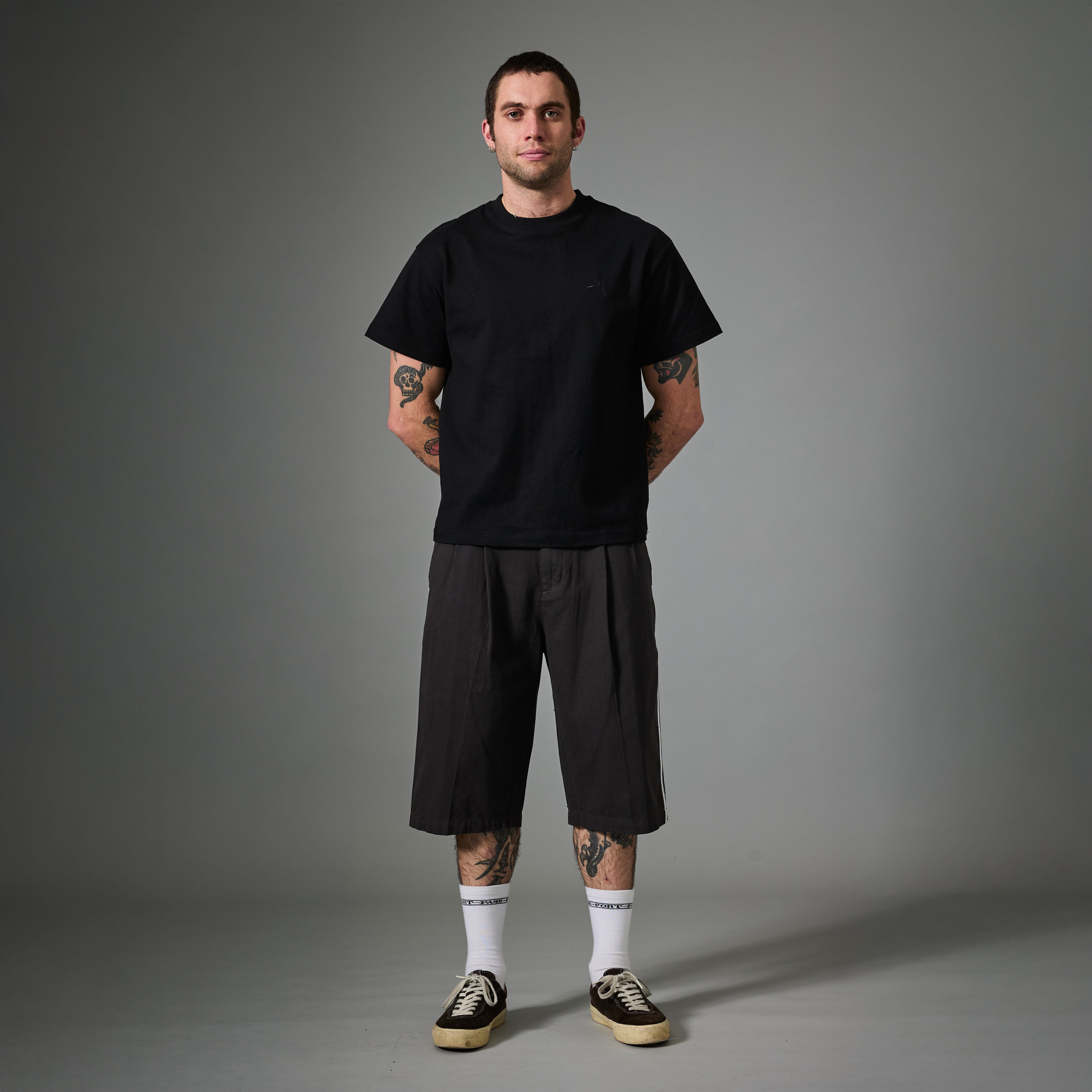 Pass~Port Herringbone Leagues Club Stripe Short - Vintage Black