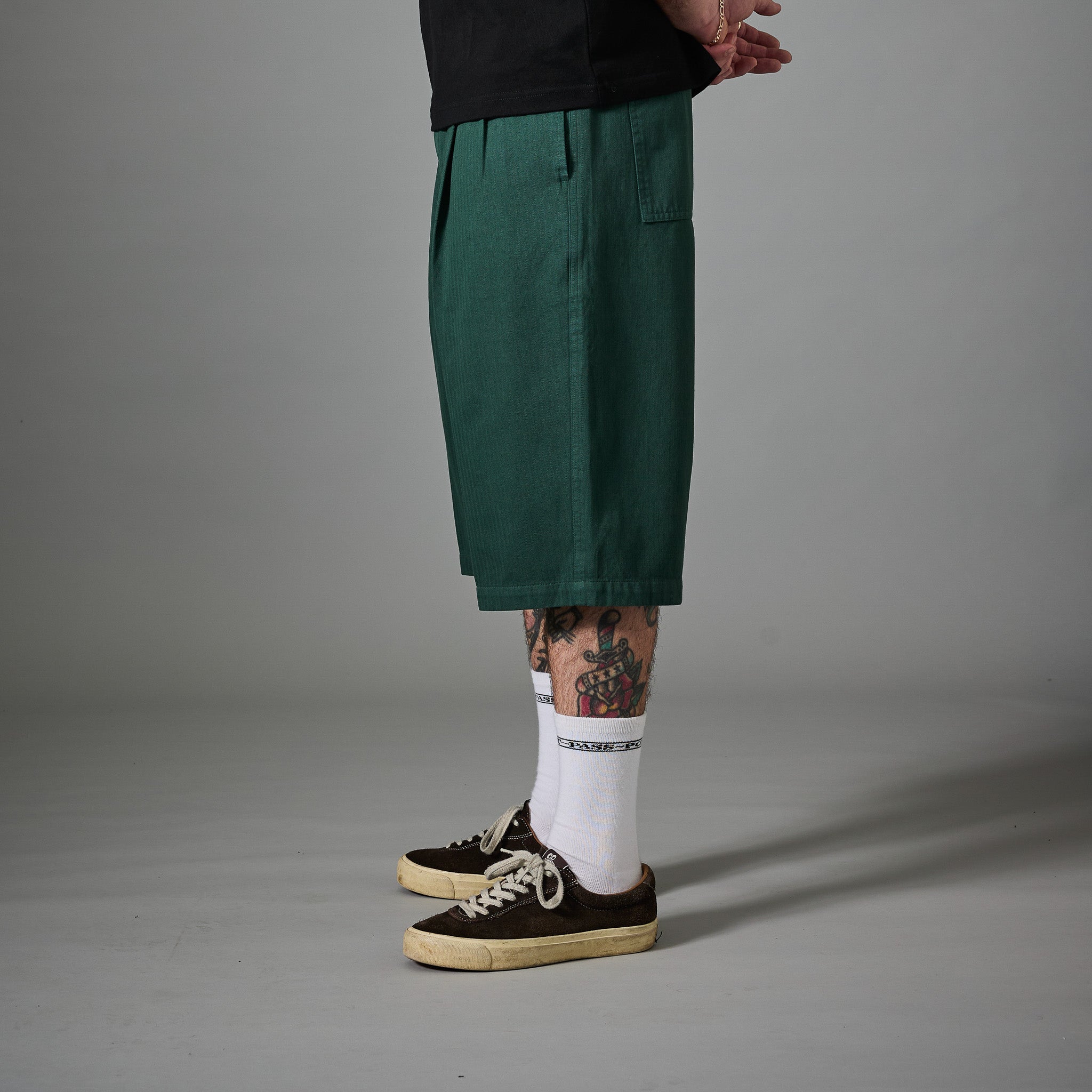 Pass~Port Herringbone Leagues Club Short - Hunter Green