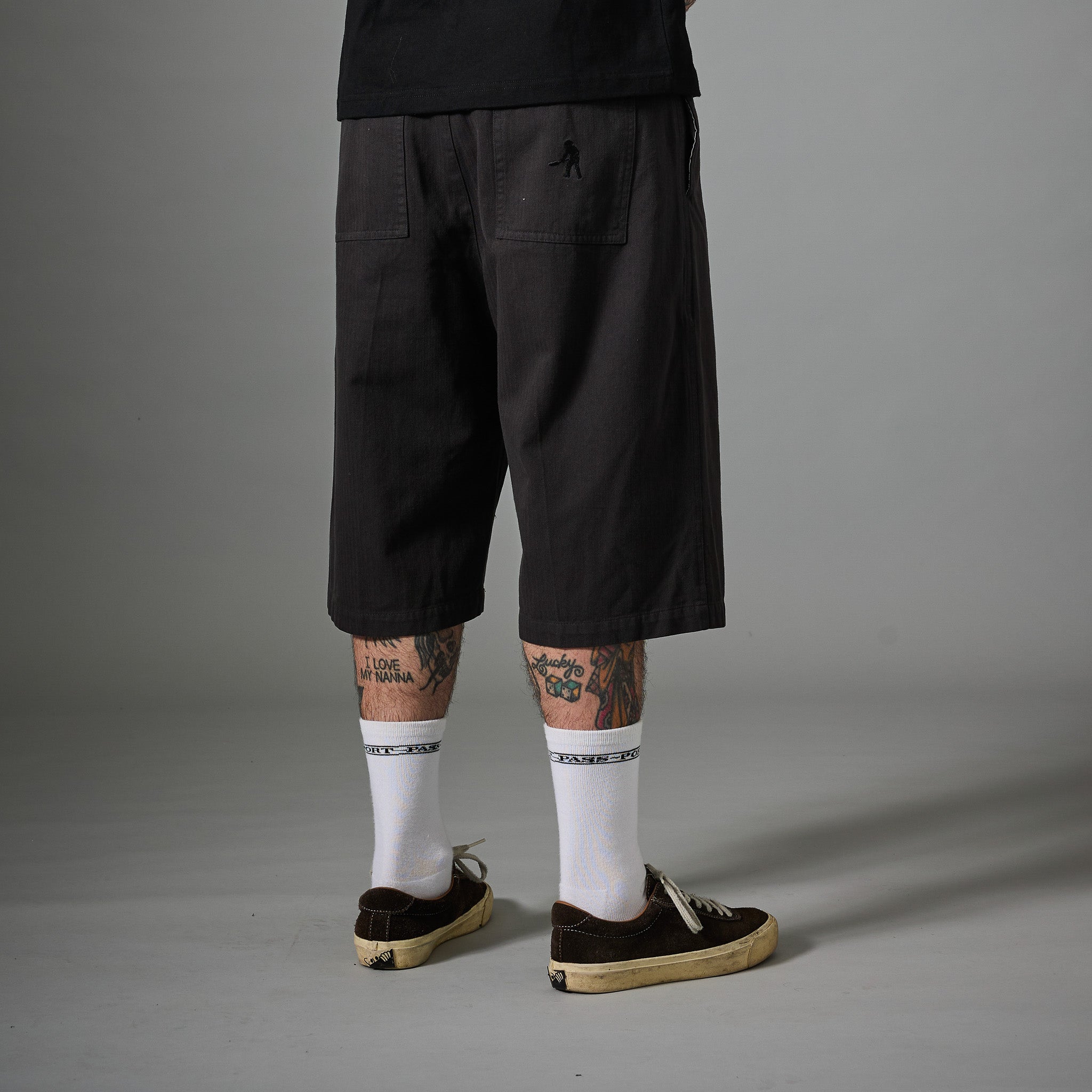 Pass~Port Herringbone Leagues Club Short - Vintage Black