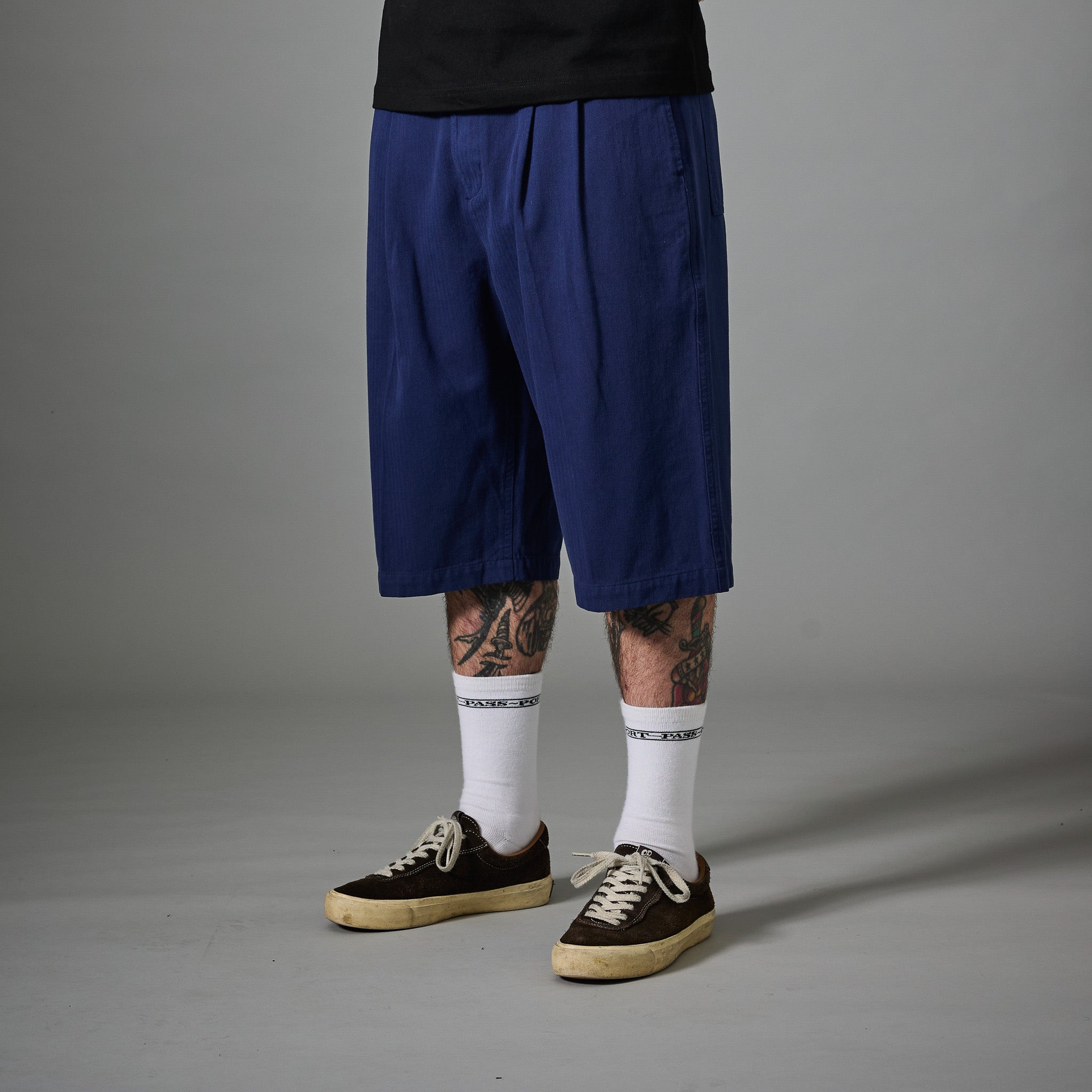 Pass~Port Herringbone Leagues Club Short - Navy
