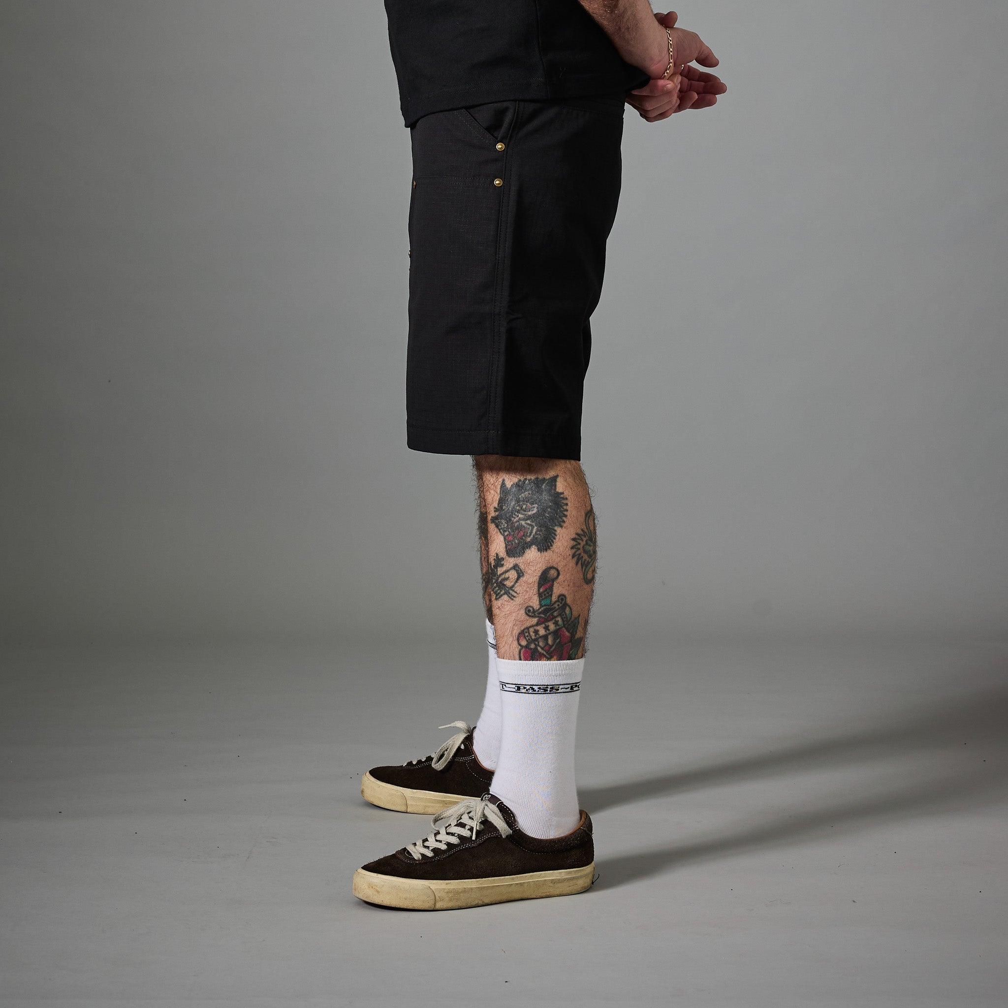 Pass~Port Ripstop Double Knee Diggers Club Short - Dark Charcoal