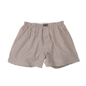 Pass~Port Workers Check Boxer Shorts - Brown