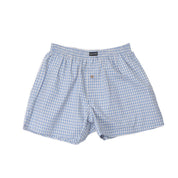 Pass~Port Workers Check Boxer Shorts - Light Blue