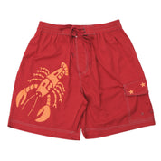 Pass~Port Seafood Staff Boardshorts - Lobster Red