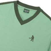 Pass~Port Workers Stripe Organic Cotton Jersey - Seafoam Green