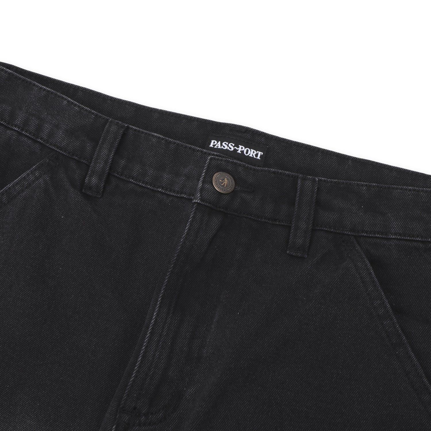 Pass~Port Recycled Cotton Workers Club Denim Short - Washed Black