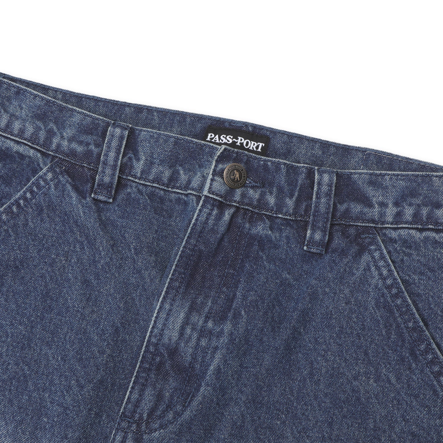 Pass~Port Recycled Cotton Workers Club Denim Short - Washed Dark Indigo