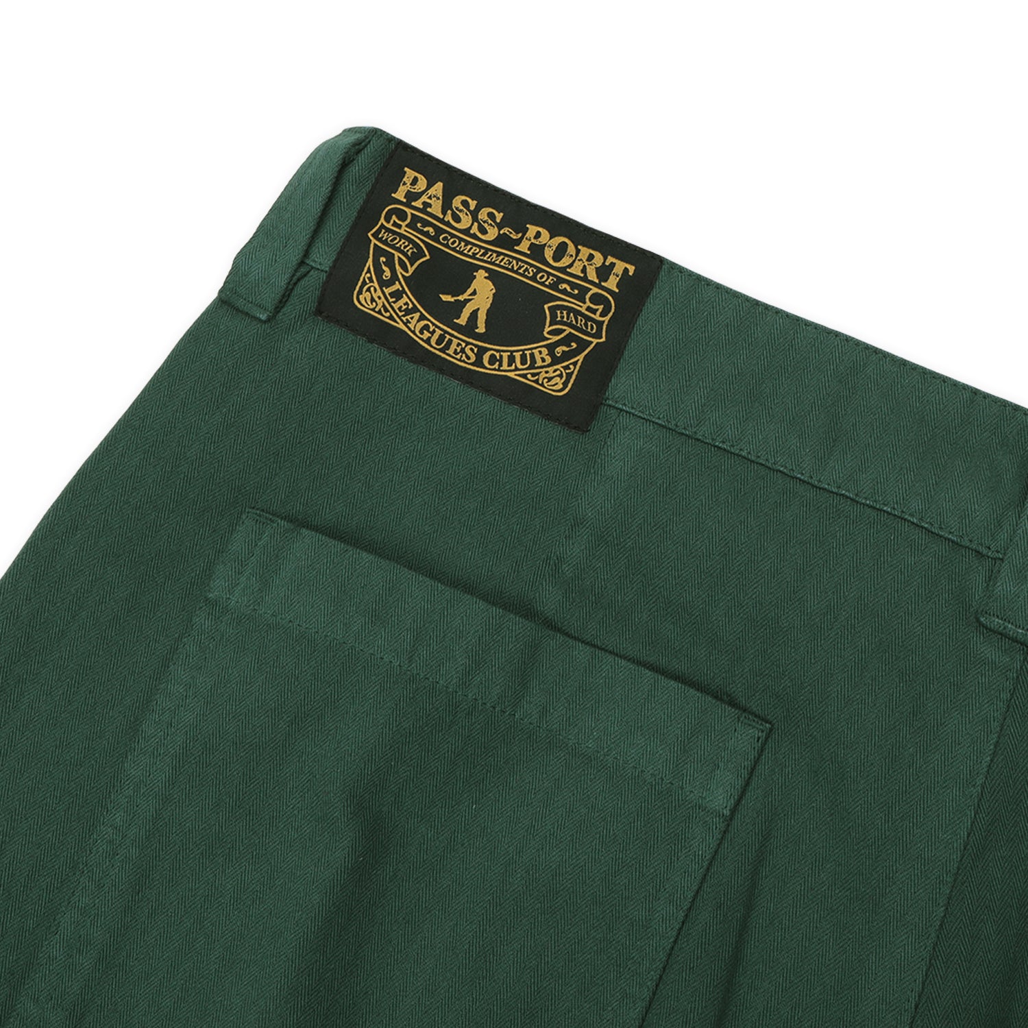 Pass~Port Herringbone Leagues Club Short - Hunter Green