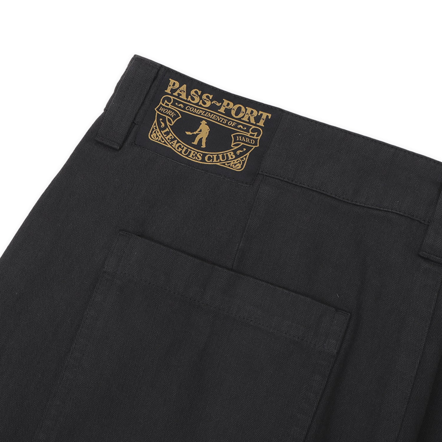 Pass~Port Herringbone Leagues Club Short - Vintage Black