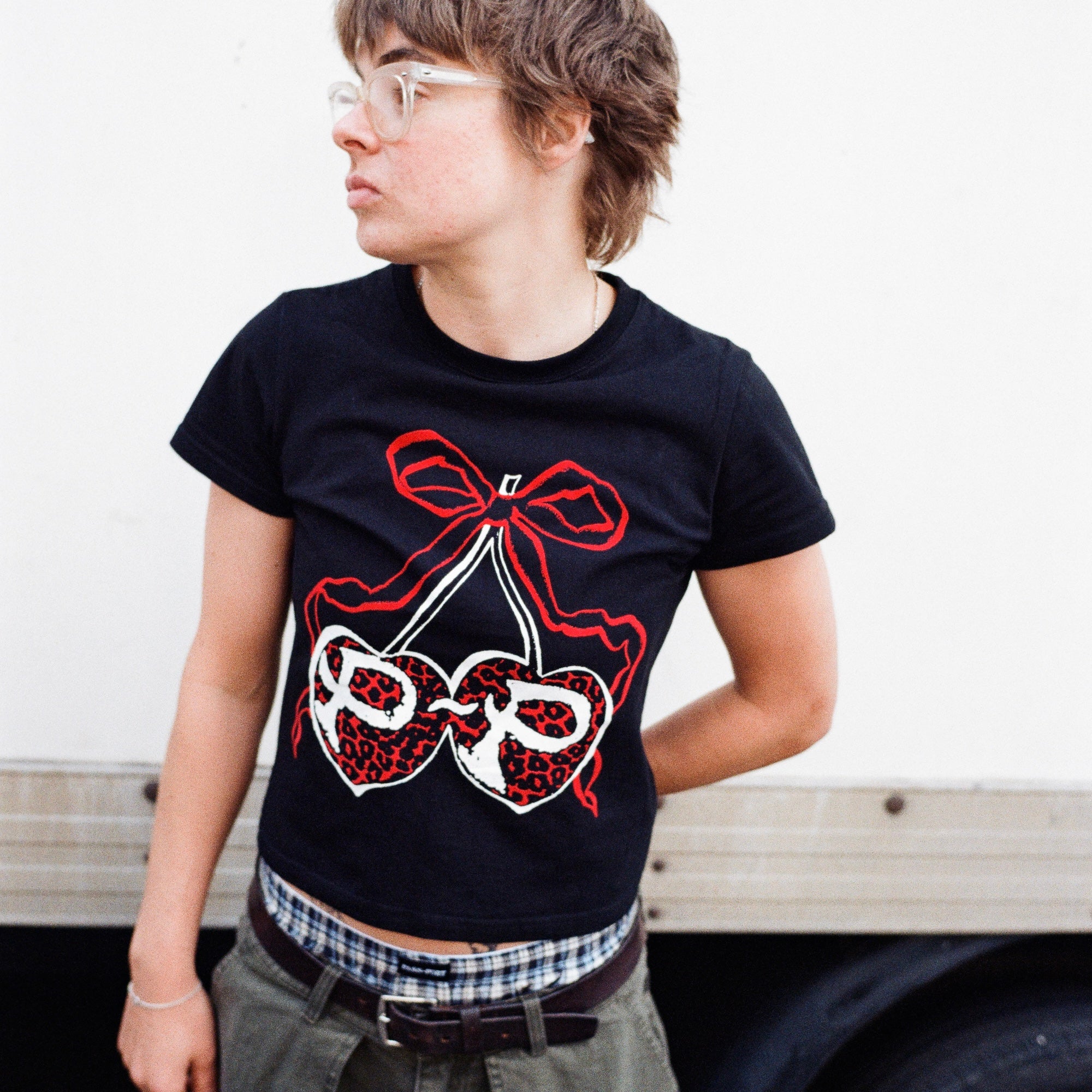 Pass~Port Cherries Baby Tee - Black