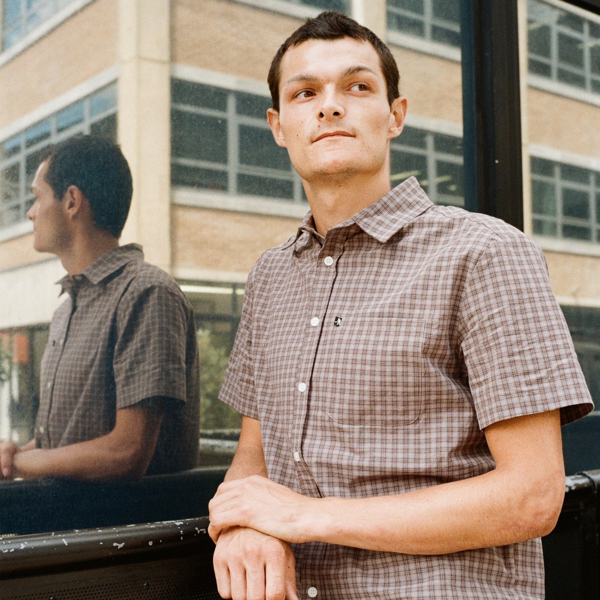 Pass~Port Workers Check Short Sleeve Shirt - Sangria