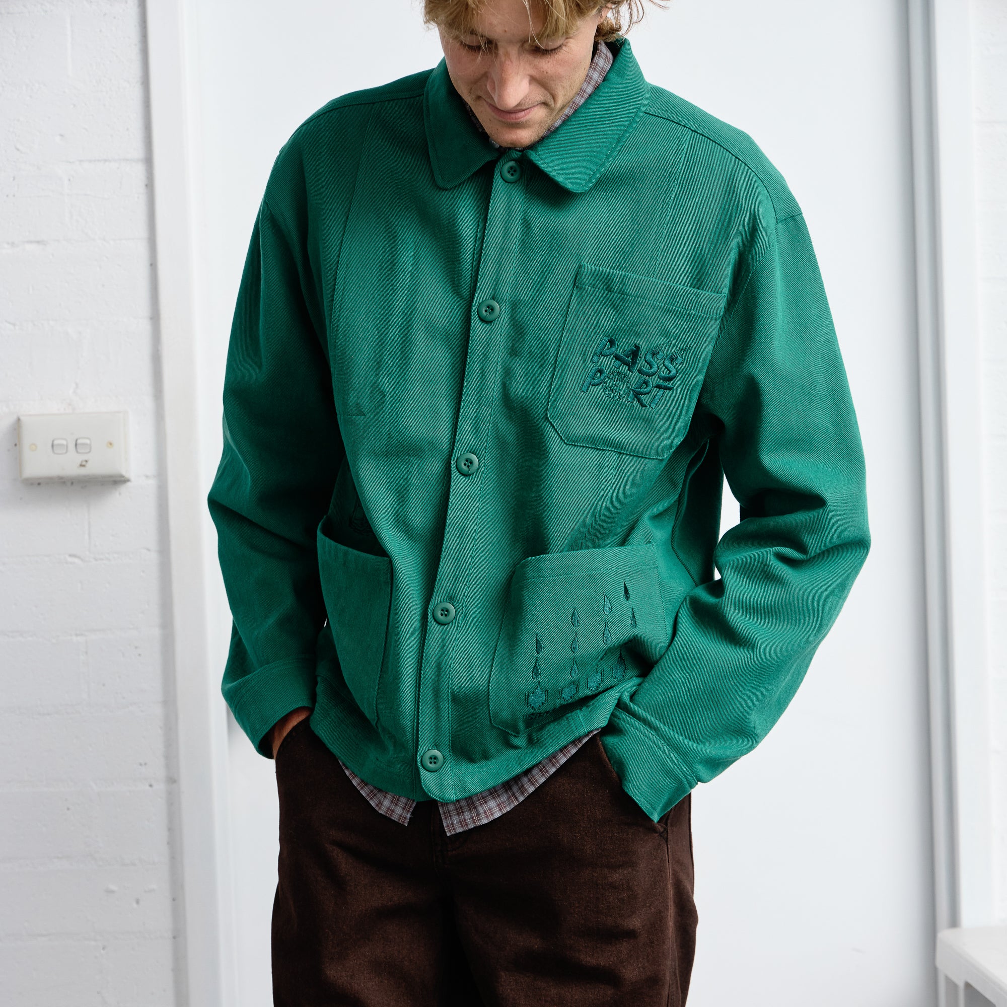 Pass~Port Shop Rules Painters Jacket - Prussian Green