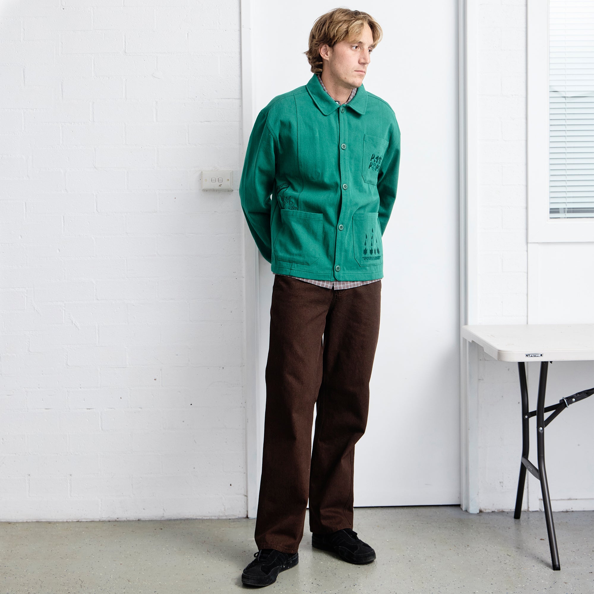 Pass~Port Shop Rules Painters Jacket - Prussian Green
