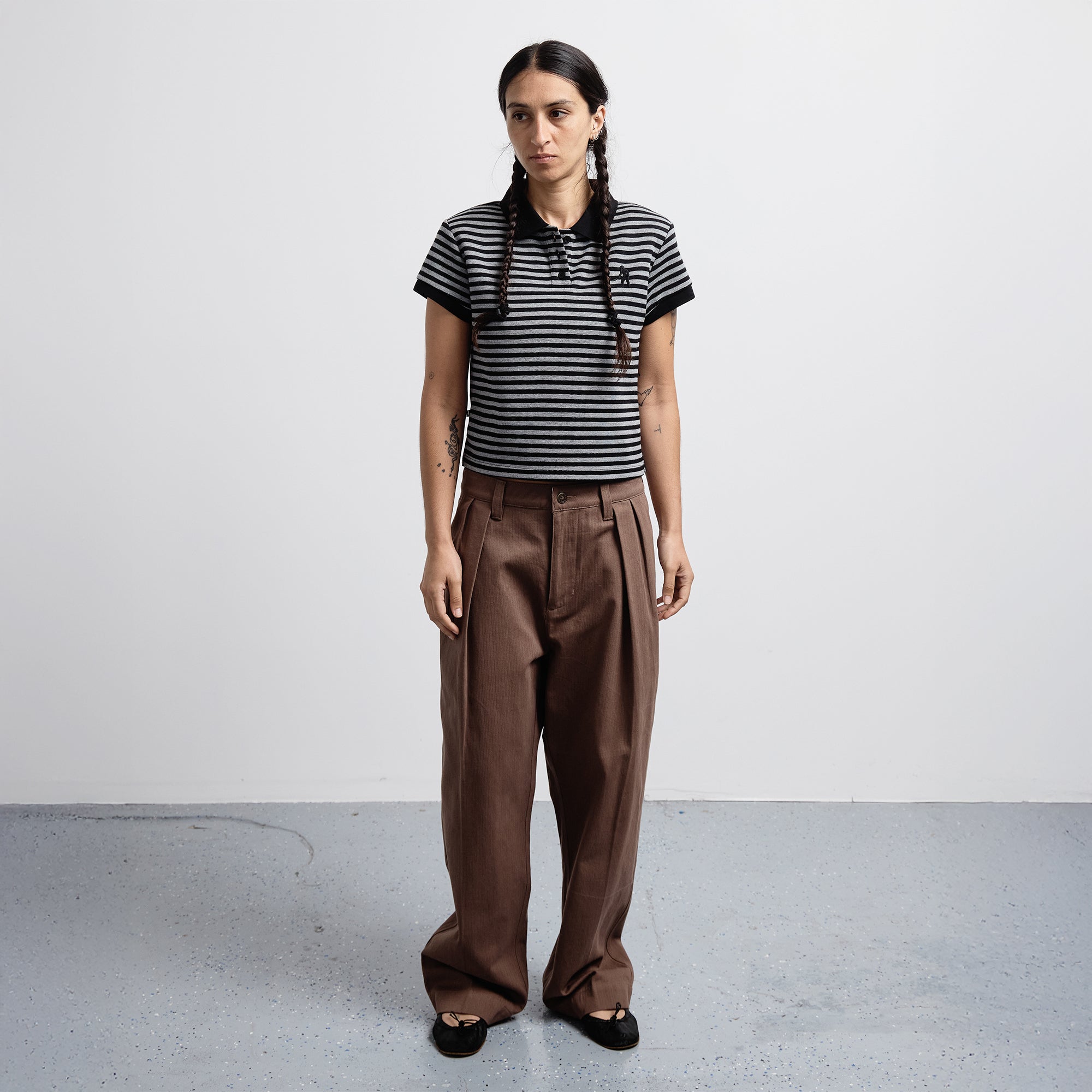 Pass~Port Striped Baby Polo - Black