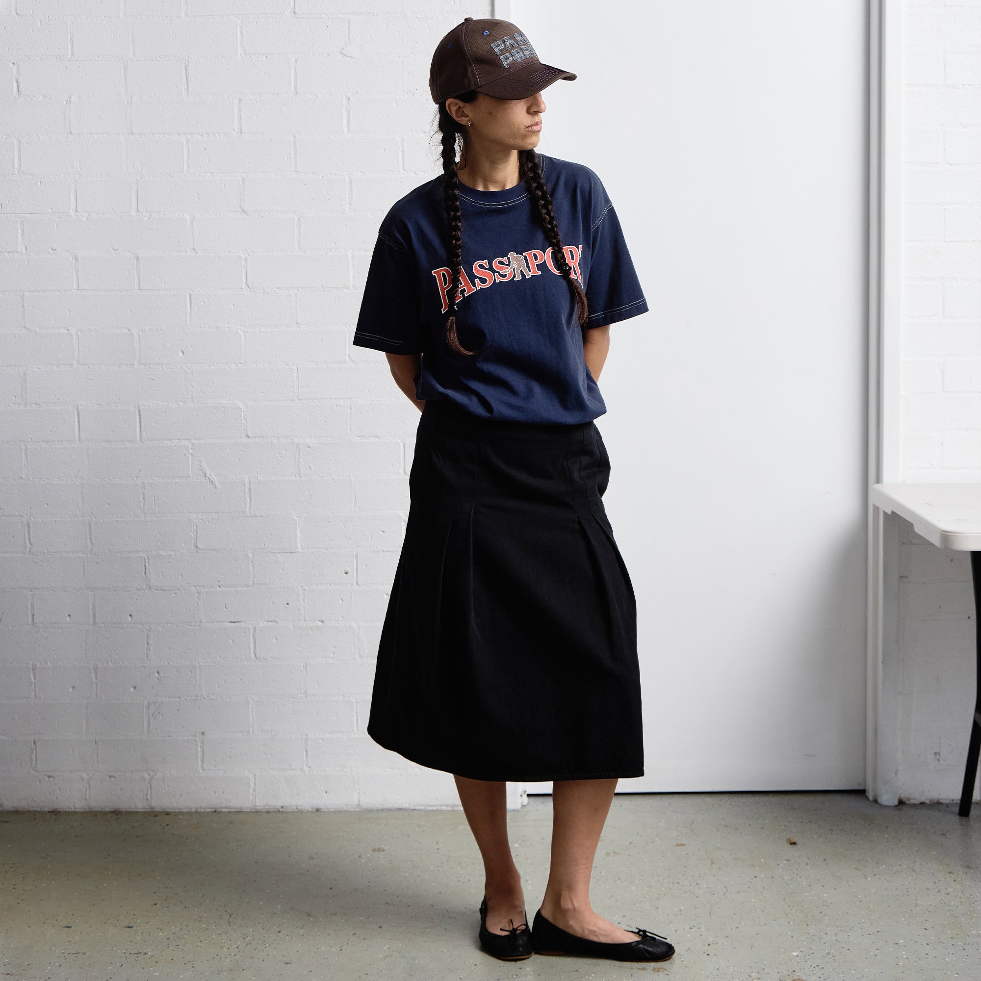 Pass~Port Official Contrast Tee - Washed Navy