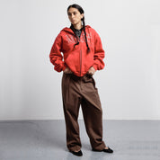 Pass~Port Calligraphy Zip Hood - Red