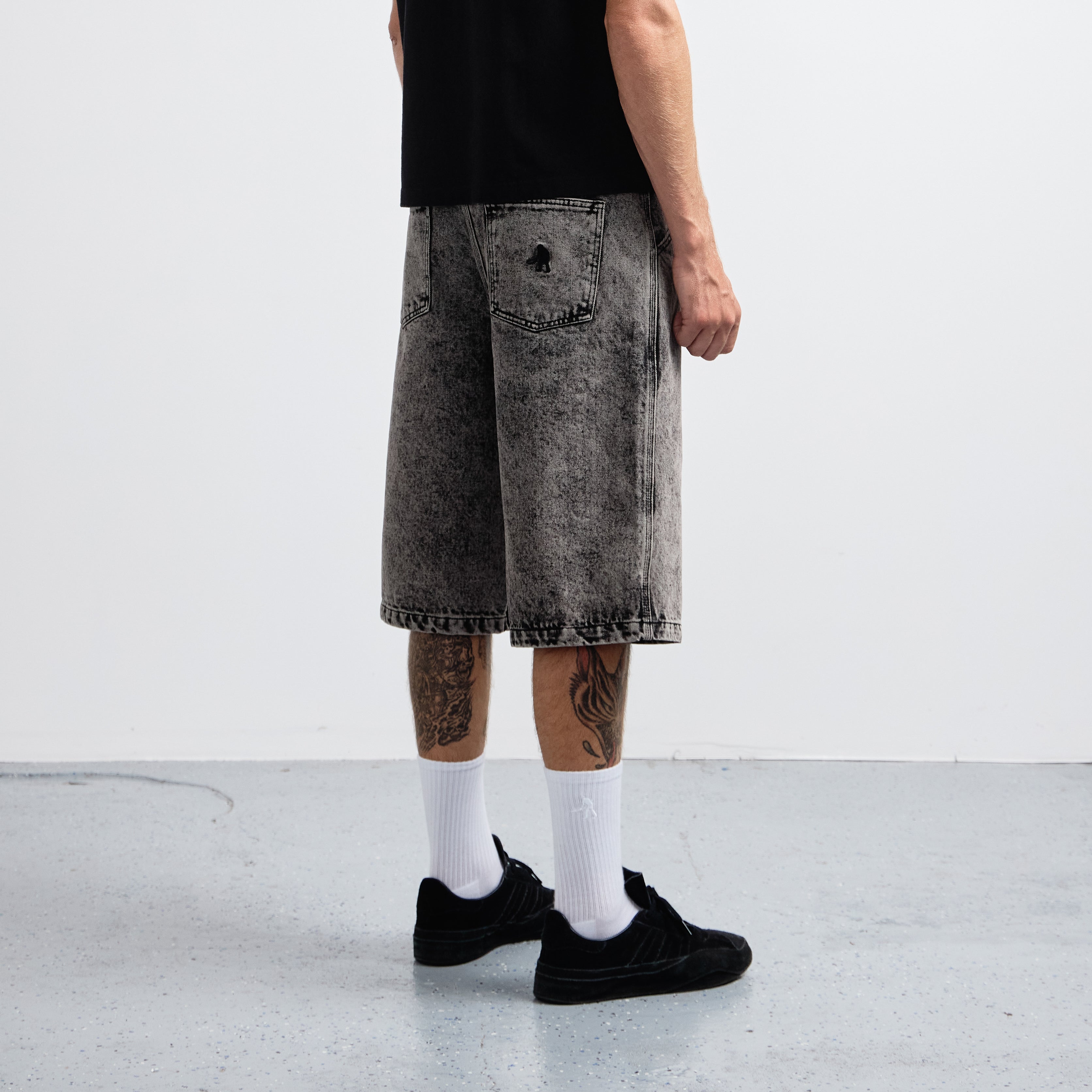 Pass~Port Workers Club 3/4 Jean Short - Acid Grey